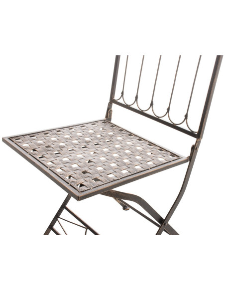 Chaise de jardin pliante en Fer forgé Bronze Aleesha - 5