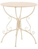 Table de jardin ronde en métal crème antique Ø 70 x 74 cm Maggy