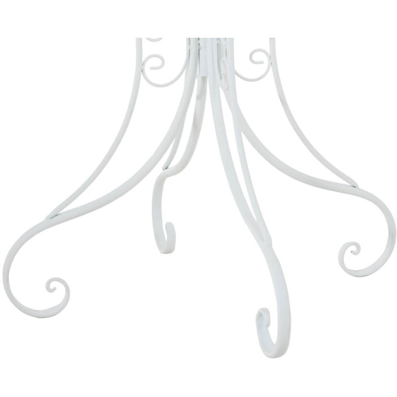 Table pour terrasse Ronde 2 personnes en Fer forgé Blanc Vesna - 5