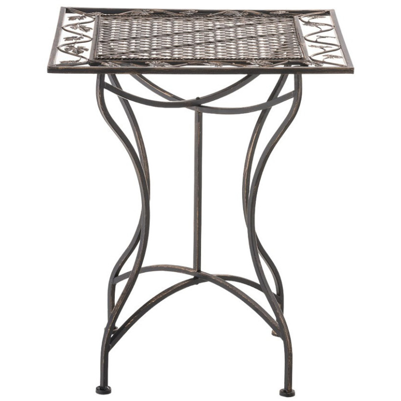 Table pour terrasse Carrée 2 personnes en Fer forgé Bronze Marilee - 1