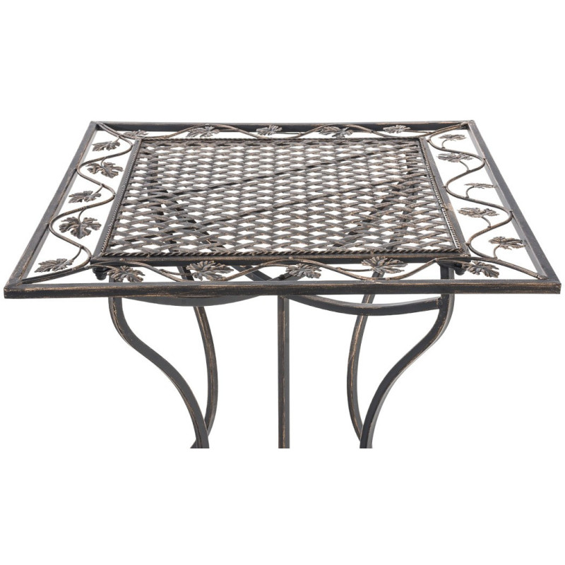 Table pour terrasse Carrée 2 personnes en Fer forgé Bronze Marilee - 2