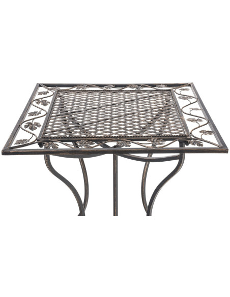 Table pour terrasse Carrée 2 personnes en Fer forgé Bronze Marilee - 2
