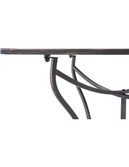 Table pour terrasse Carrée 2 personnes en Fer forgé Bronze Marilee - 4