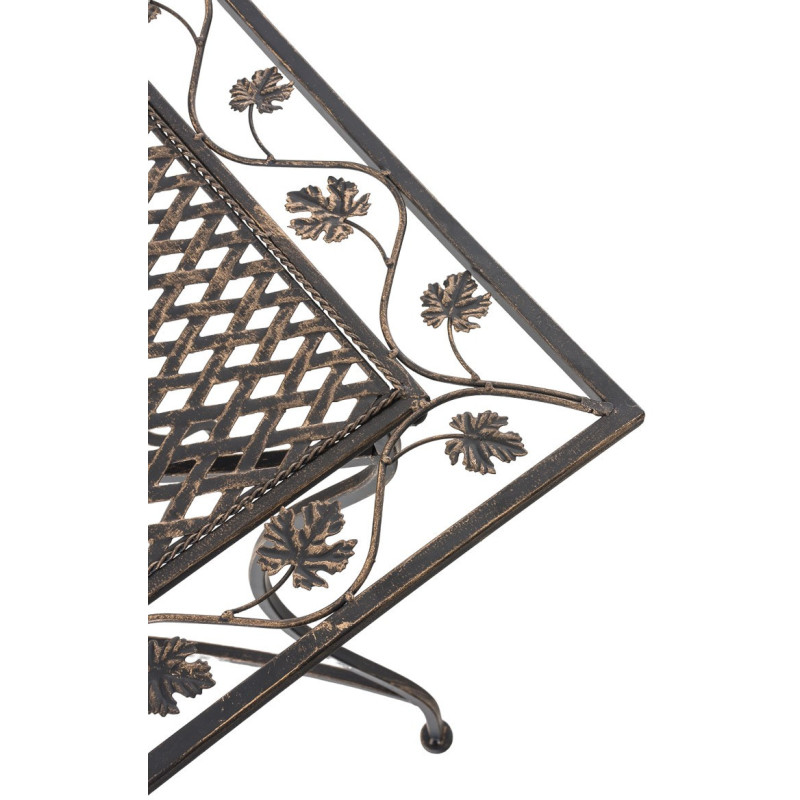 Table pour terrasse Carrée 2 personnes en Fer forgé Bronze Marilee - 5