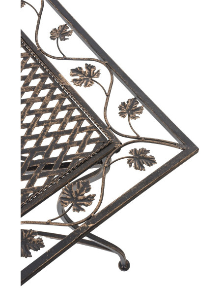 Table pour terrasse Carrée 2 personnes en Fer forgé Bronze Marilee - 5