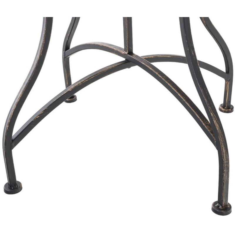 Table pour terrasse Carrée 2 personnes en Fer forgé Bronze Marilee - 6