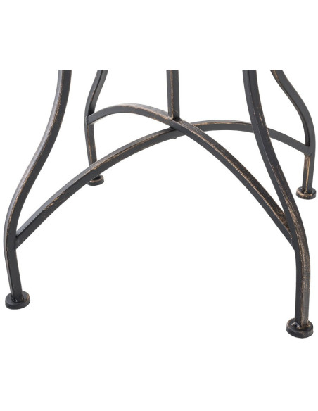 Table pour terrasse Carrée 2 personnes en Fer forgé Bronze Marilee - 6