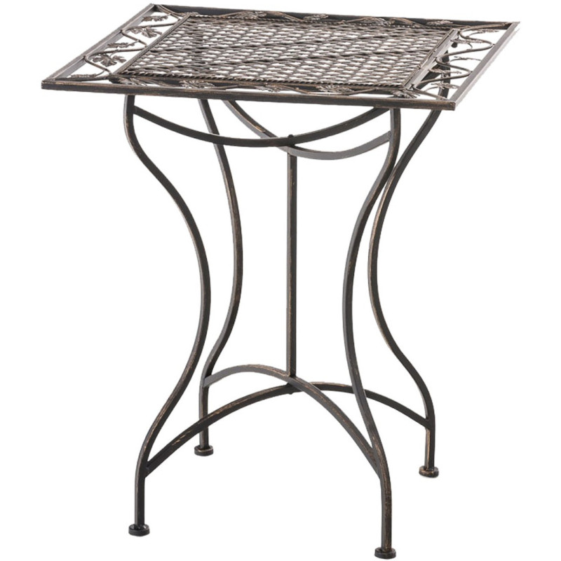 Table pour terrasse Carrée 2 personnes en Fer forgé Bronze Marilee - 7