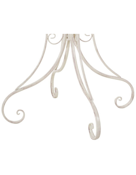 Table pour terrasse Ronde 2 personnes en Fer forgé Crème vieilli Vesna - 5