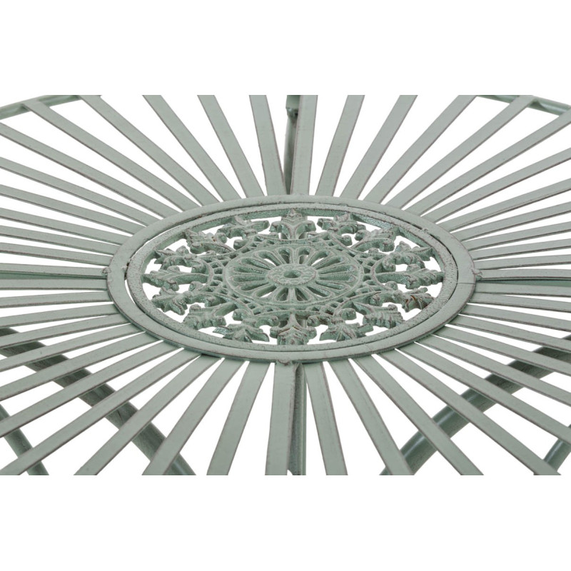 Table pour terrasse Ronde 2 personnes en Fer forgé Vert vieilli Vesna - 3