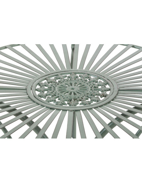 Table pour terrasse Ronde 2 personnes en Fer forgé Vert vieilli Vesna - 3