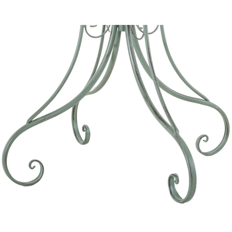 Table pour terrasse Ronde 2 personnes en Fer forgé Vert vieilli Vesna - 5