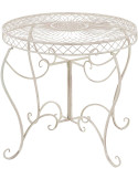 Table de jardin ronde crème antique en fer Ø 90 x H 69 cm Macie