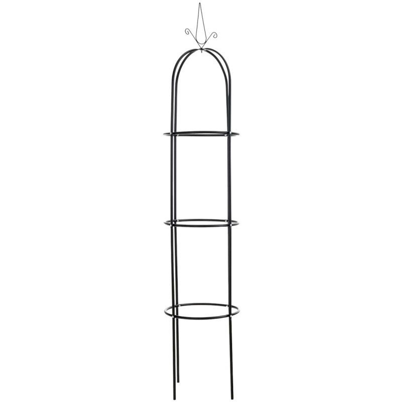 Tuteur obélisque plantes grimpantes en Métal Noir Hauteur 190 cm Heck - 2