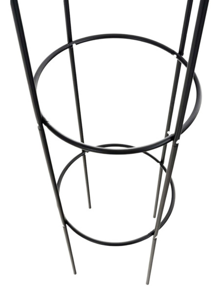 Tuteur obélisque plantes grimpantes en Métal Noir Hauteur 190 cm Heck - 6
