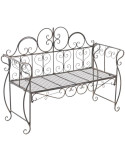 Banc de jardin en métal bronze 128 x 46 x 94 cm Austyn