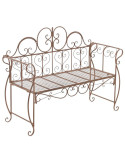 Banc de jardin 2 places en Fer forgé Marron vieilli Austyn