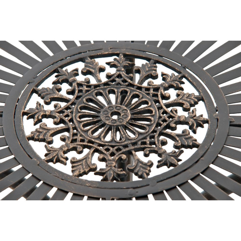 Table pour terrasse Ronde 2 personnes en Fer forgé Bronze Vesna - 4