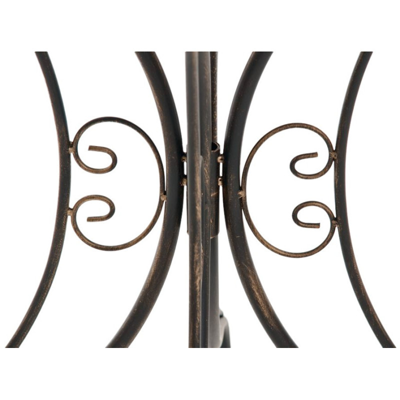Table pour terrasse Ronde 2 personnes en Fer forgé Bronze Vesna - 5