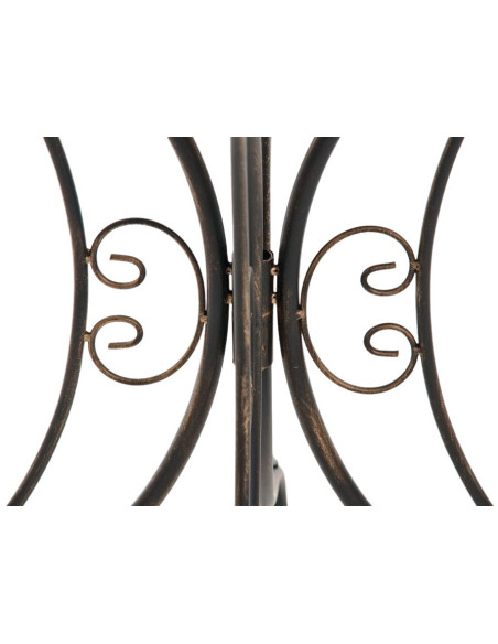 Table pour terrasse Ronde 2 personnes en Fer forgé Bronze Vesna - 5