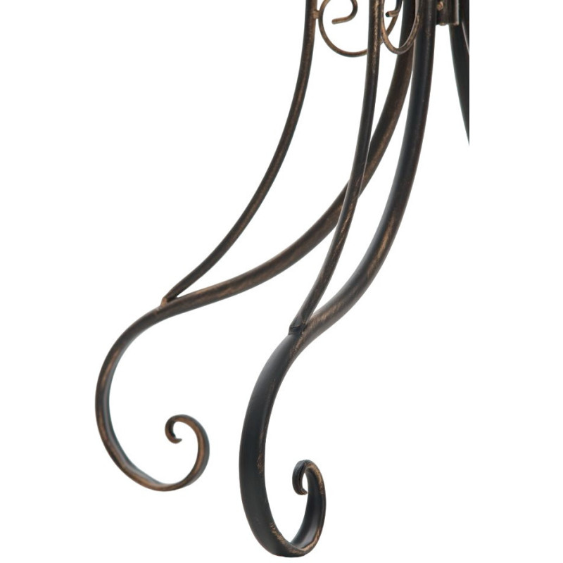 Table pour terrasse Ronde 2 personnes en Fer forgé Bronze Vesna - 6