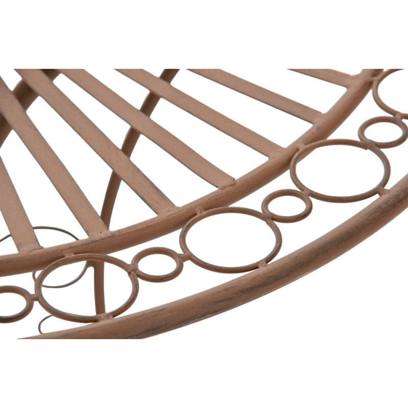 Table pour terrasse Ronde 2 personnes en Fer forgé Marron vieilli Vesna - 3