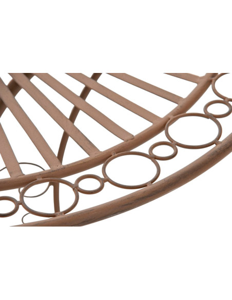 Table pour terrasse Ronde 2 personnes en Fer forgé Marron vieilli Vesna - 3