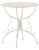Table de jardin ronde en métal blanc Ø 70 x 74 cm Maggy