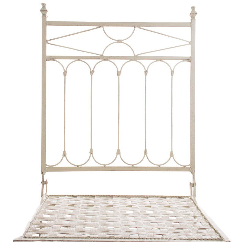 Chaise de jardin pliante en Fer forgé Crème vieilli Aleesha - 4