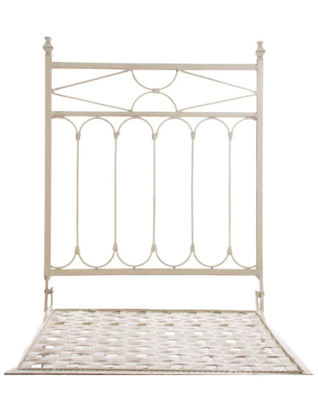 Chaise de jardin pliante en Fer forgé Crème vieilli Aleesha - 4