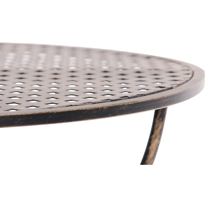 Table pour terrasse Ronde 2 personnes en Fer forgé Bronze Maggy - 4