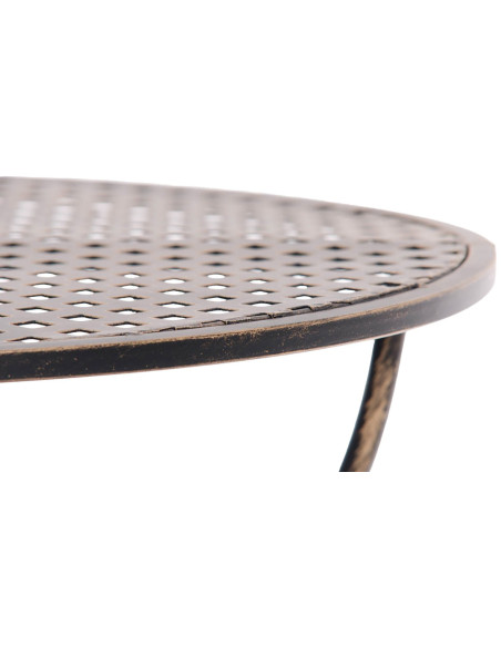 Table pour terrasse Ronde 2 personnes en Fer forgé Bronze Maggy - 4