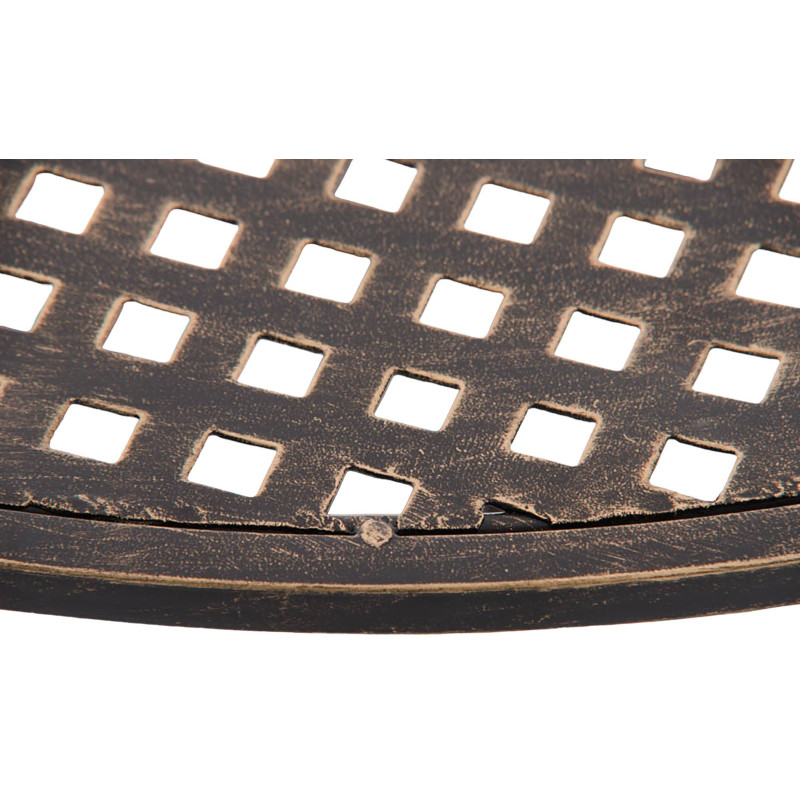 Table pour terrasse Ronde 2 personnes en Fer forgé Bronze Maggy - 6