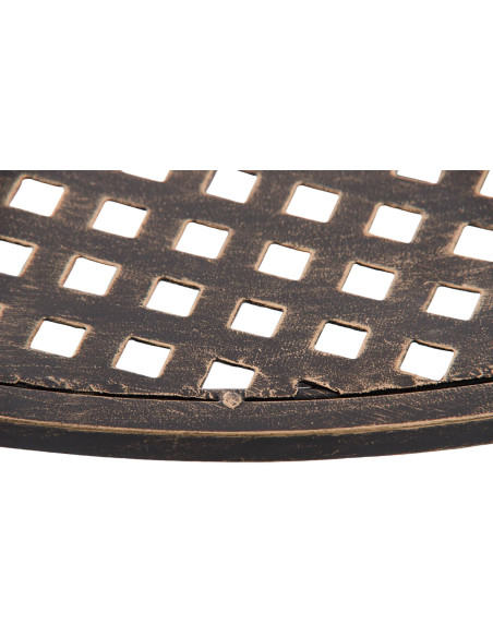 Table pour terrasse Ronde 2 personnes en Fer forgé Bronze Maggy - 6