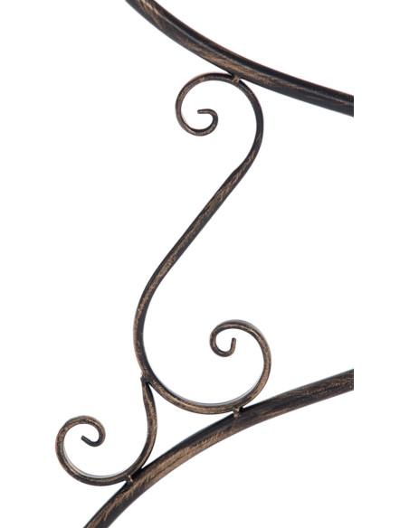 Table pour terrasse Ronde 2 personnes en Fer forgé Bronze Maggy - 8