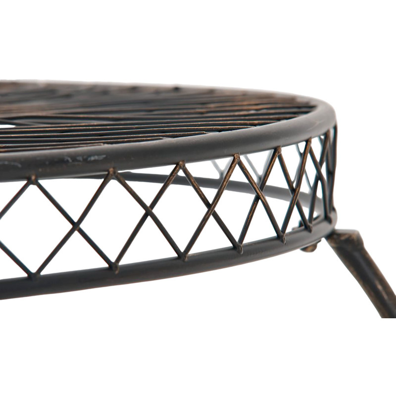 Table pour terrasse Ronde 4 personnes en Fer forgé Bronze Macie - 3