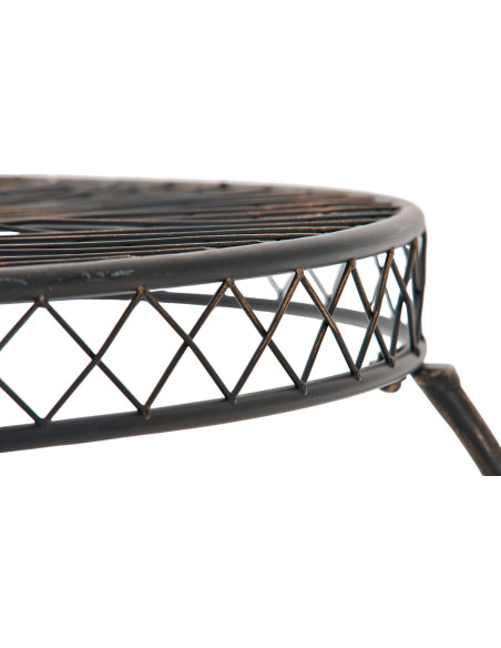 Table pour terrasse Ronde 4 personnes en Fer forgé Bronze Macie - 3