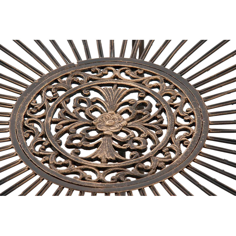 Table pour terrasse Ronde 4 personnes en Fer forgé Bronze Macie - 4