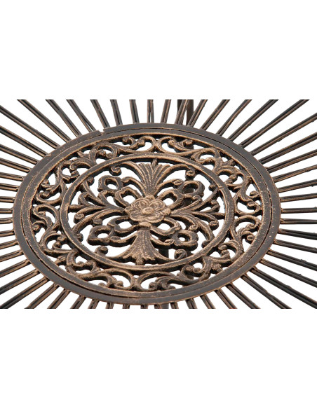 Table pour terrasse Ronde 4 personnes en Fer forgé Bronze Macie - 4