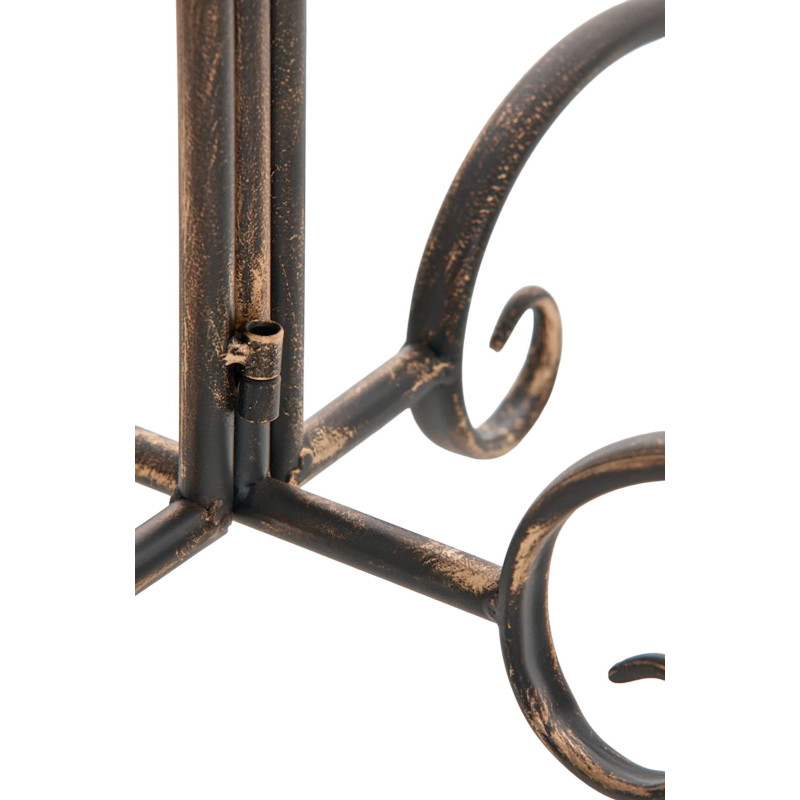 Table pour terrasse Ronde 4 personnes en Fer forgé Bronze Macie - 5