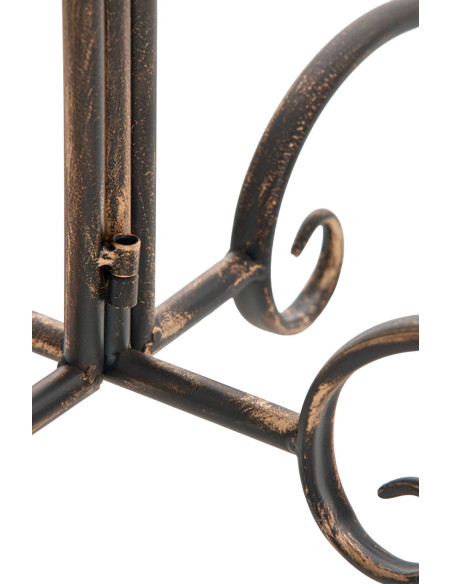 Table pour terrasse Ronde 4 personnes en Fer forgé Bronze Macie - 5