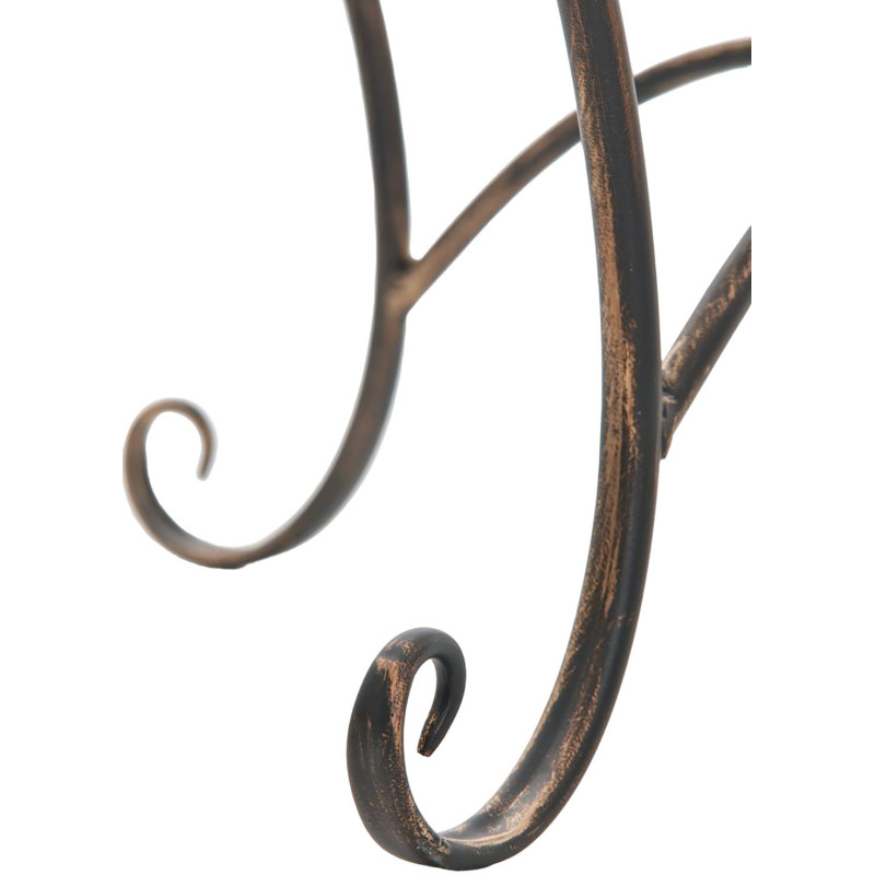 Table pour terrasse Ronde 4 personnes en Fer forgé Bronze Macie - 6