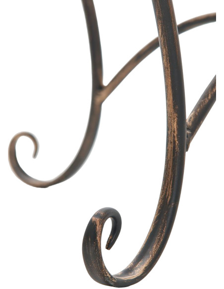 Table pour terrasse Ronde 4 personnes en Fer forgé Bronze Macie - 6