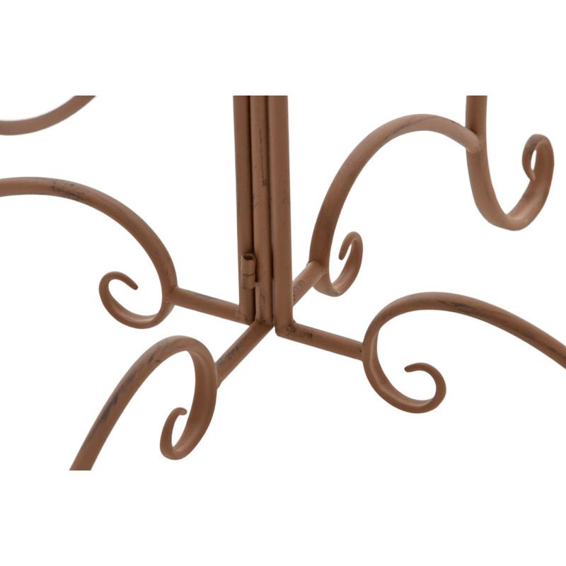 Table pour terrasse Ronde 4 personnes en Fer forgé Marron vieilli Macie - 5