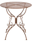 Table de jardin ronde en métal marron antique Ø 70 x 74 cm Maggy