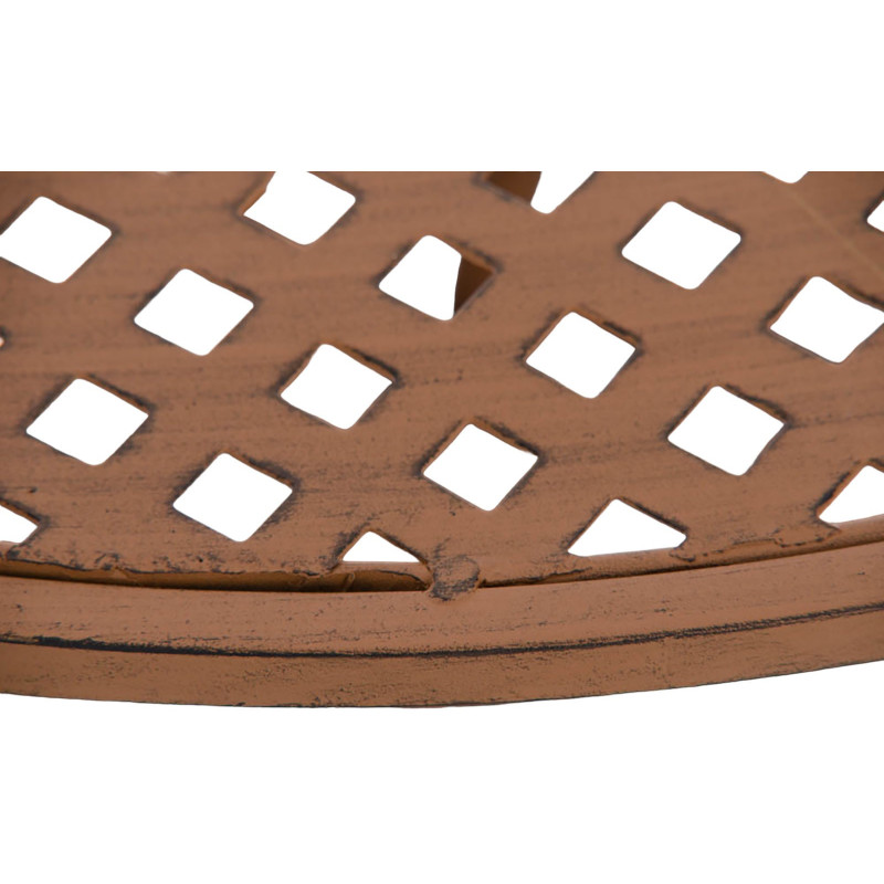 Table pour terrasse Ronde 2 personnes en Fer forgé Marron vieilli Maggy - 6