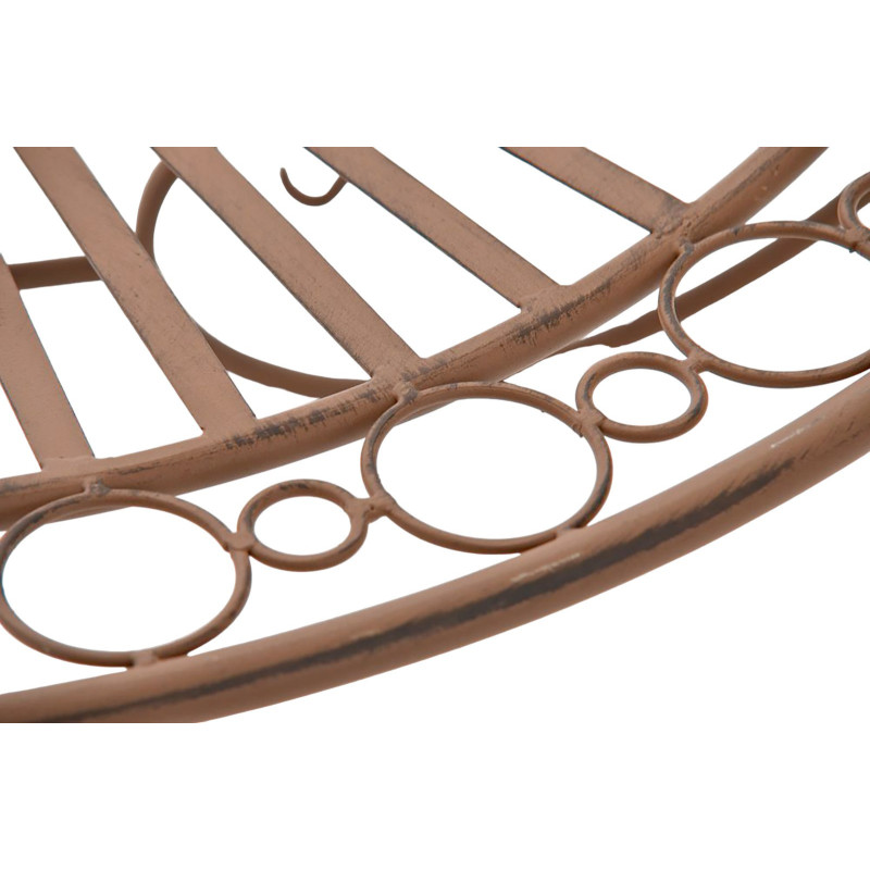 Table pour terrasse Ronde 2 personnes en Fer forgé Marron vieilli Irena - 3