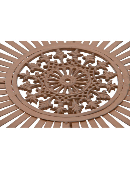 Table pour terrasse Ronde 2 personnes en Fer forgé Marron vieilli Irena - 4