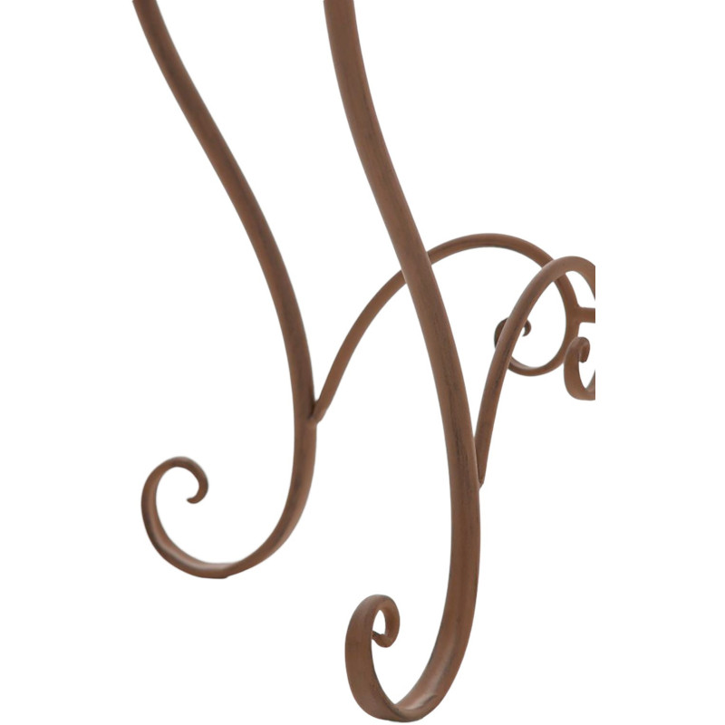 Table pour terrasse Ronde 2 personnes en Fer forgé Marron vieilli Irena - 6