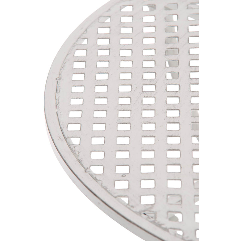 Table pour terrasse Ronde 2 personnes en Fer forgé Blanc vieilli Maggy - 5